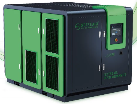 Бейімделетін PM VSD екі сатылы бұрандалы ауа компрессоры