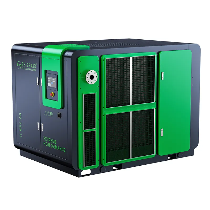 Қуатты үнемдейтін PM VSD екі сатылы бұрандалы ауа компрессоры